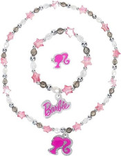Girls Jewelry Set - Dress up 3 Piece Toy Jewelry Box Set with Bead Necklace, Bra