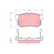 Satz Bremsbeläge Bremsklötze hinten für Honda Civic ES IX FB Integra id75630