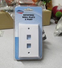 Keystone Wall Plate 2 Port White