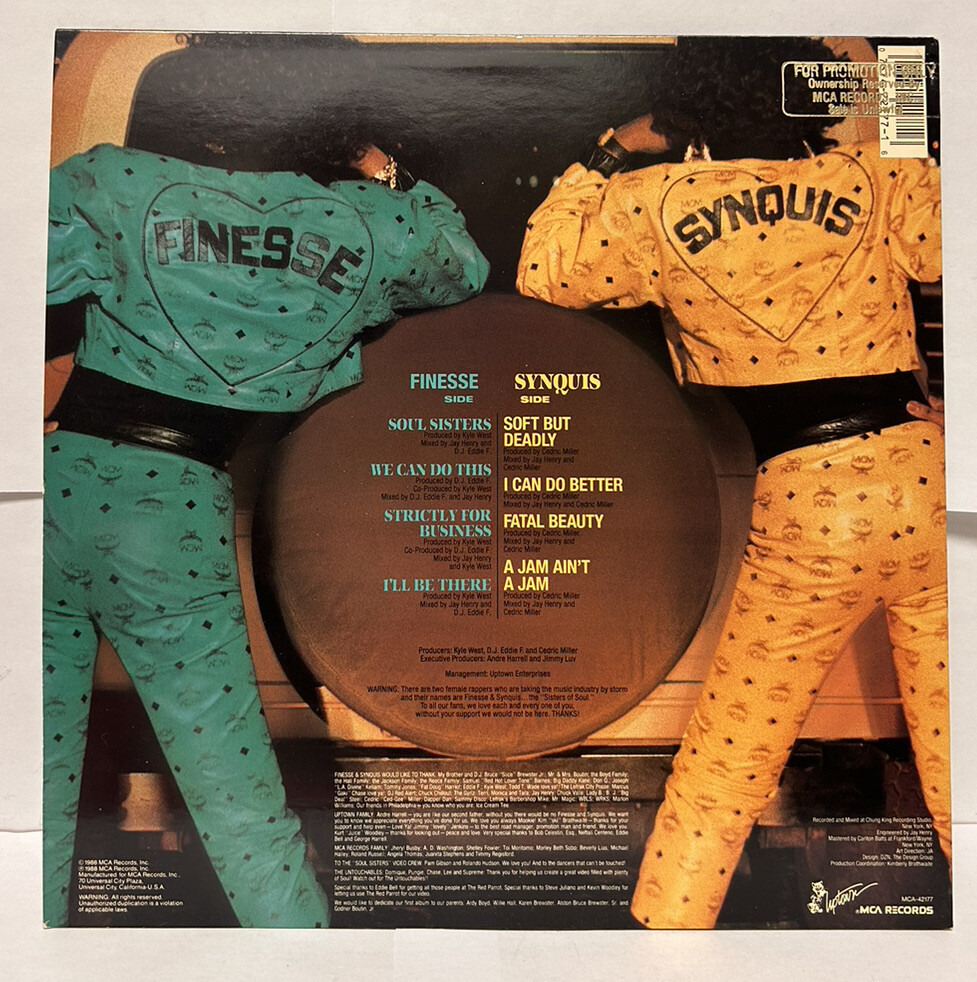 SOULSISTER 10冊 Finesse and Synquis Soul Sisters Vinyl, Hip Hop, MCA Records