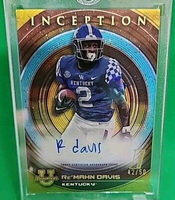 2022/23 Bowman University Inception Ray Davis Gold Foil Prospect Autograph /50 