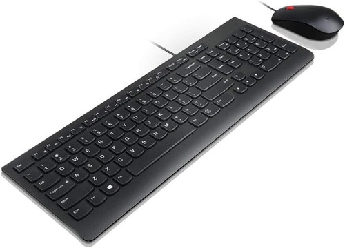 BLACK Lenovo Essential Wired Keyboard Mouse Combo - Picture 2 of 4