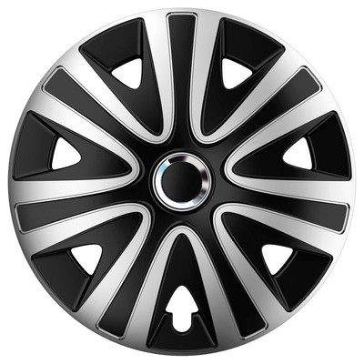 Set Di 4 Copricerchi Auto-STYLE Silverstone PRO 13 Pollici - Nero, Per Auto E Furgoni