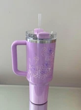 New Stanley X Starbucks Limited Ed. Lavender Sakura 40oz Tumbler Flowstate H2.0