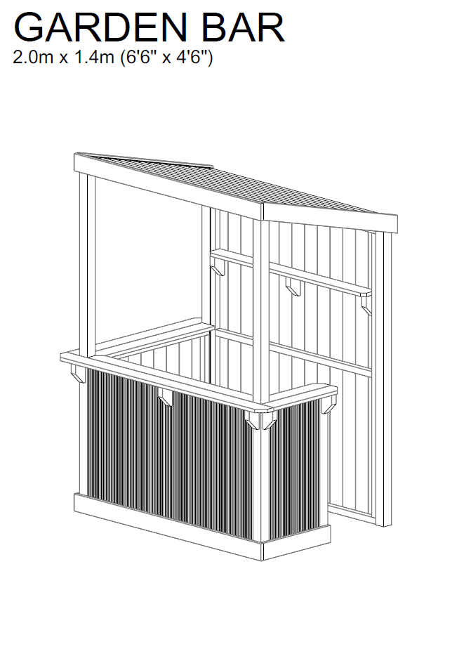 Garden Bar / Tiki Bar / Gin Bar Plans Instructions eBay