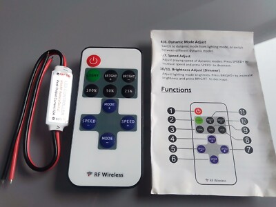 LED DIMMER FERNSTEUERUNG Geschwindigkeit Helligkeit usw. max. 2 x 5m Ketten   K6