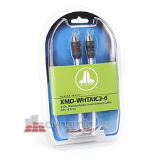 JL AUDIO XMD-WHTAIC2-6 Marine 6 ft. 2-Channel RCA Boat Interconnect Cable New