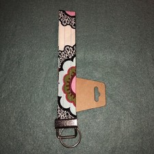 Handmade Key Fob Wristlet Large Flower Multi Color