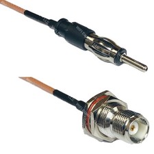 RG316 AM/FM MALE to TNC FEMALE BULKHEAD RF Cable Rapid-SHIP LOT