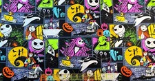 Nightmare before Christmas 100 cotton fabric half yard by the yard 56" wide