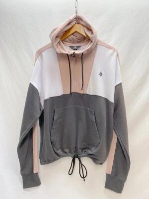 Volcom Womens VLKM Anorak Hoodie Sz XL Dark Grey NEW