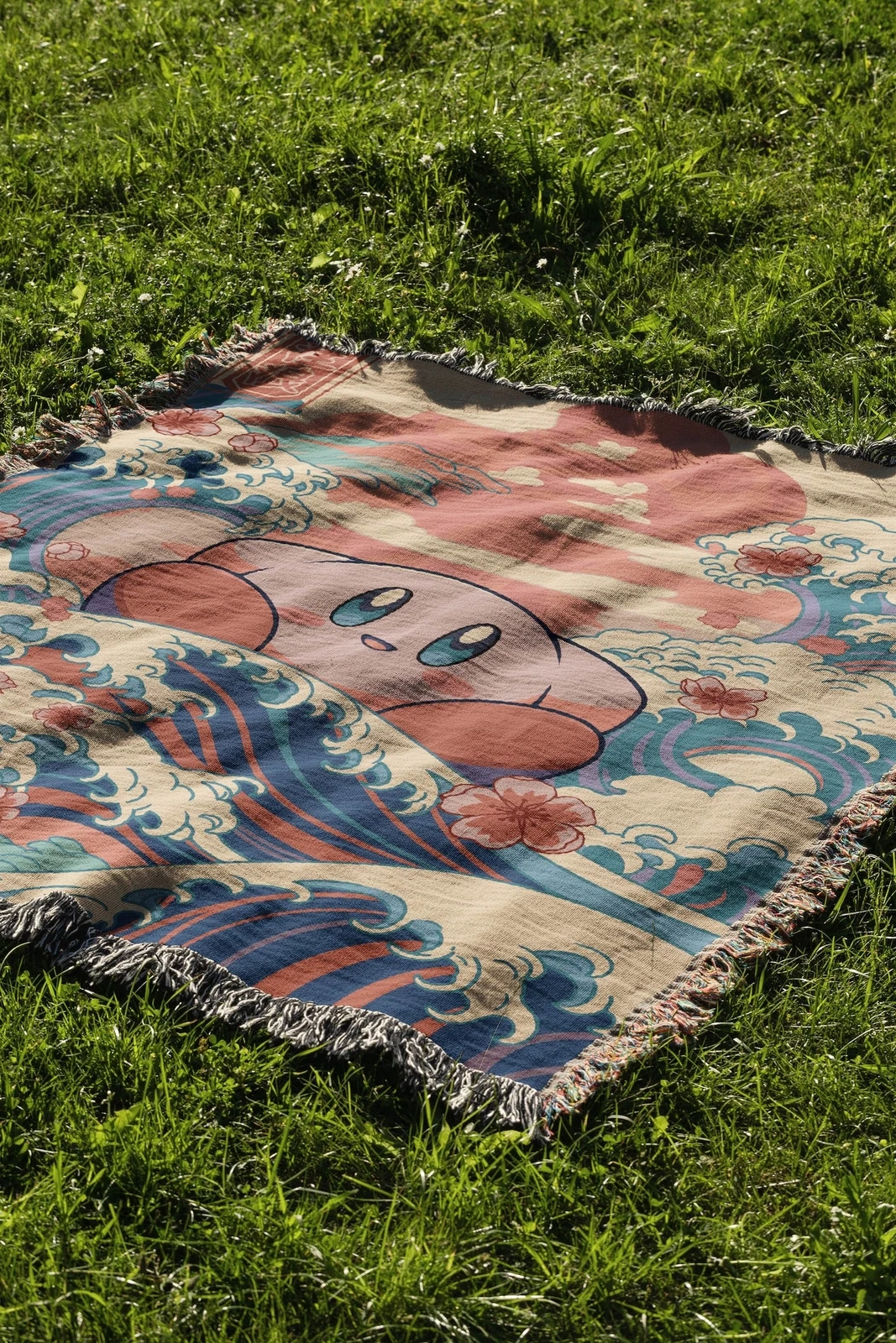 Kirby Hand Woven Blanket - Retro Gaming