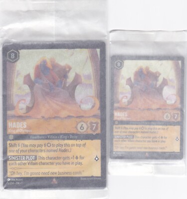 Disney Lorcana Hades Oversized & Reg. Foil Cards 5" Rare Sealed | eBay Disney Lorcana Hades Oversized & Reg. Foil Cards 5" Rare Sealed | eBay