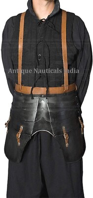 Armor Epic Dark Faulds and Tassets - LARP Medieval Armour Dark One Size