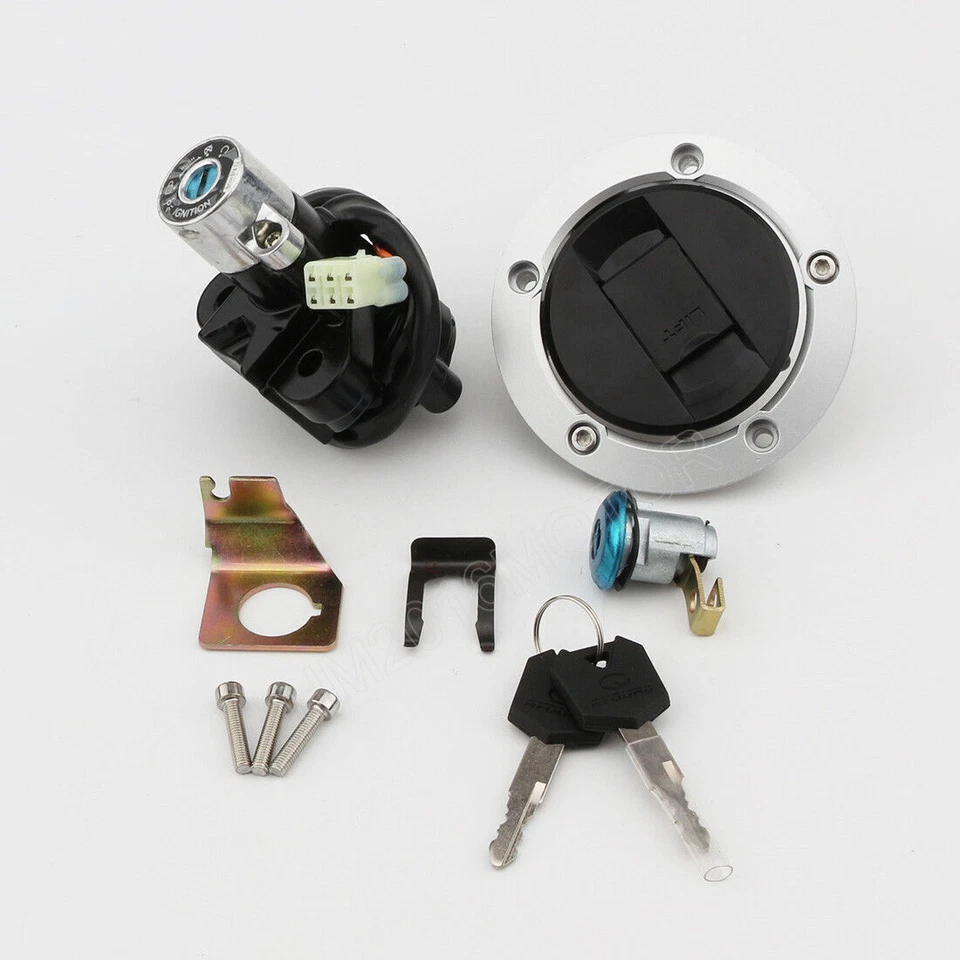 Ignition Switch Fuel Gas Cap Lock Set For Suzuki GSX-R GSXR 600 750 2004-2005 - Image 2 of 4