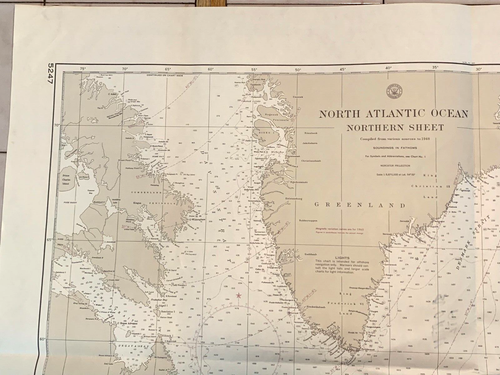 Oct 10, 1966 North Atlantic Ocean Nautical Navigation Chart No. 5247 - Picture 2 of 16