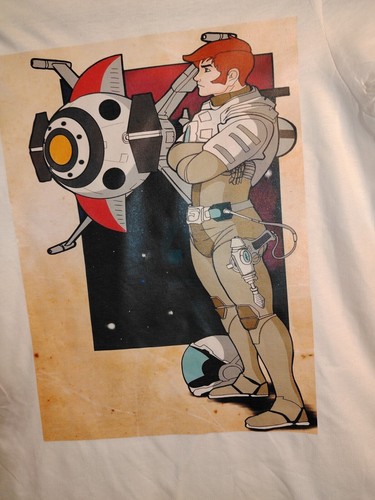 Retro Captain future Kurt newten Bio Baumwolle Damen T-Shirt Vintage Weiß S - Bild 3 von 5