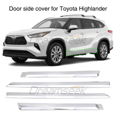 4Stück Tür Seite Linie Abdeckung Für Toyota Highlander XU70 2020 21+ Chrom Trimm