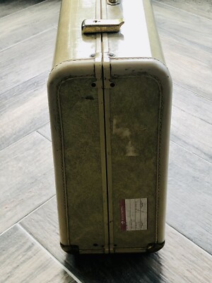 Vintage Towncraft Suitcase Hardshell Luggage 1950s Faux Marble