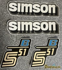 Simson S51 B IFA  Aufkleberset Retro DDR 4 te...