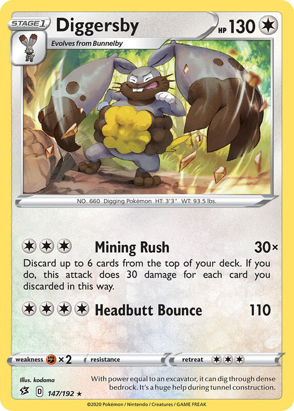 Diggersby 147/192 Rare Rebel Clash Pokemon TCG