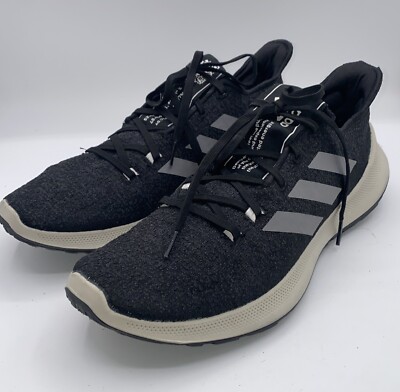 Men 12 US Adidas Black White Sensebounce