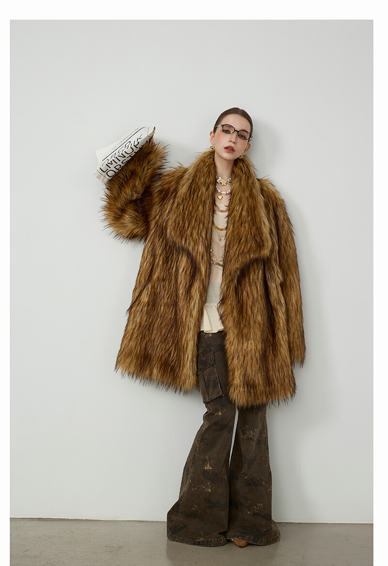 平大路えみ【 paloma 】Luxury Eco Fur Coat（ S ） 平大路えみ【 paloma 】Luxury Eco Fur Coat（ S ） 平大路えみ