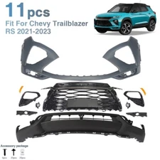 Front Bumper Cover Grille Assembly Kit Set For 2021-2023 Chevy Trailblazer RS