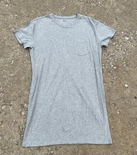 NWOT Everlane The Organic Cotton Weekend Tee Dress Size L Gray T Shirt Pocket