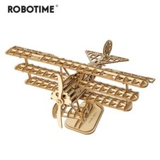 3D Wooden Airplane DIY Puzzle Game Gift Model Building Adult Creativity Toy