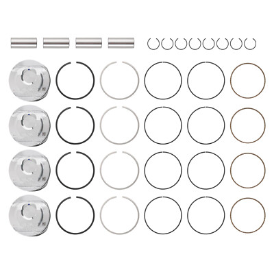 4Pcs Pistons & Rings Kit for 13-2020 Chevy Camaro Equinox Malibu Traverse 2.0L