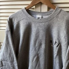 Vintage 90’s Nike Made in USA Embroidered Grey Sweatshirt Jumper Men's Size M