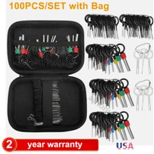 100pcs Connector Terminal Removal Tool For Car Pin Ejector Wire Kit Extractor