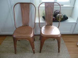 Detalles Acerca De Anthropologie Redsmith Cobre Sillas De Comedor 2 Brazo Lateral 1 Mostrar Titulo Original