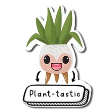 Plant-Tastic Cute Funny Plant Succulent Magnet Decal, 5 In, Automotive Magnet