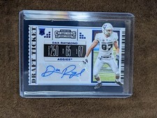 2019 CONTENDERS DRAFT BLUE FOIL COLLEGE TICKET AUTO DAX RAYMOND UTAH ST