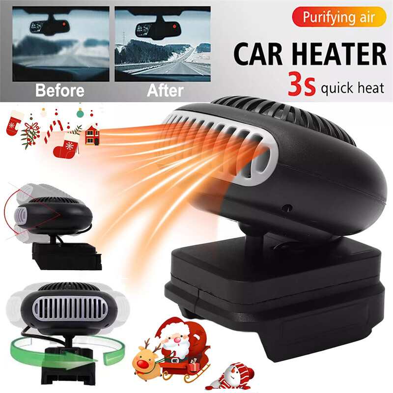 Space Heater 12-48V Battery Powered Electric Heater Fan For BL15 BL1820 BL1840