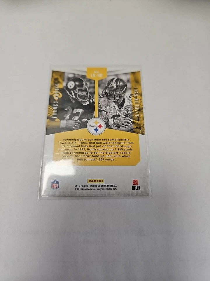 2016 Donruss Elite - Lineage Green #LN-HB Le'Veon Bell, Franco Harris Steelers - Image 2 of 2