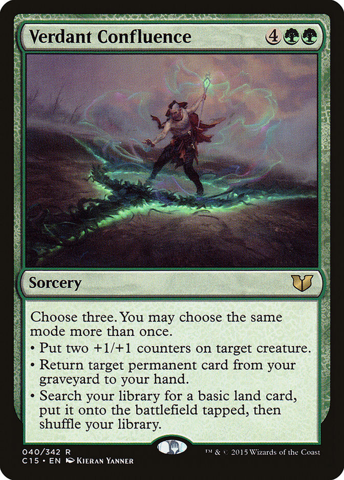 MTG Magic the Gathering Verdant Confluence (40/392) Commander 2015 MP