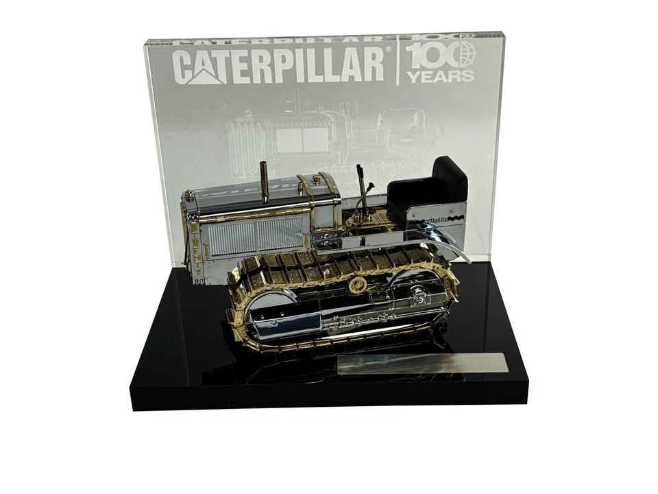 1:16 CAT Twenty Tractor 100th Anniversary - Chrome/Gold -- Diecast Masters 85760 - Image 2 of 4