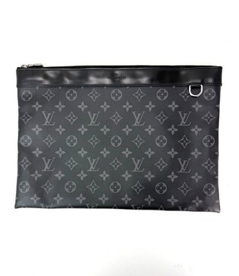 Louis Vuitton Black Monogram Eclipse Discovery GM Pochette Clutch Bag Ebay Live
