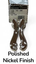 Baldwin Estate 5108-140-MR Passage Door Lever Handle Pair Polished Nickel NOS