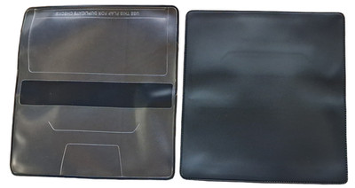 Black Vinyl Checkbook Cover Standard Top Stub 6- 1/4'' x 3-3/8'' New