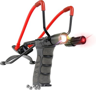 Professional Slingshot Laser Sight LED Flashlight Wrist Type for Outdoor Target