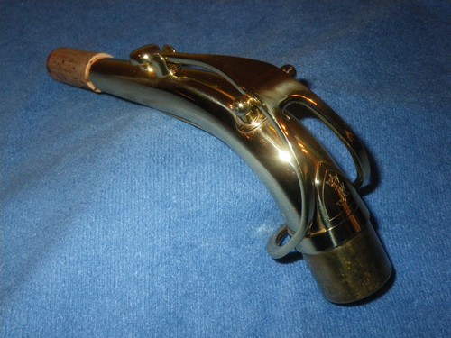 JULIUS KEILWERTH JK EX90 ALTO SAXOPHONE NECK - GOLD LACQUER, VGC, 24.5mm TENON