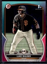 2023 Bowman Draft Luke Shliger Aqua/Pink Gradient #/199