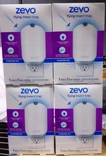 (Lot of 4) Zevo Electric Flying Insect Trap Starter Kit