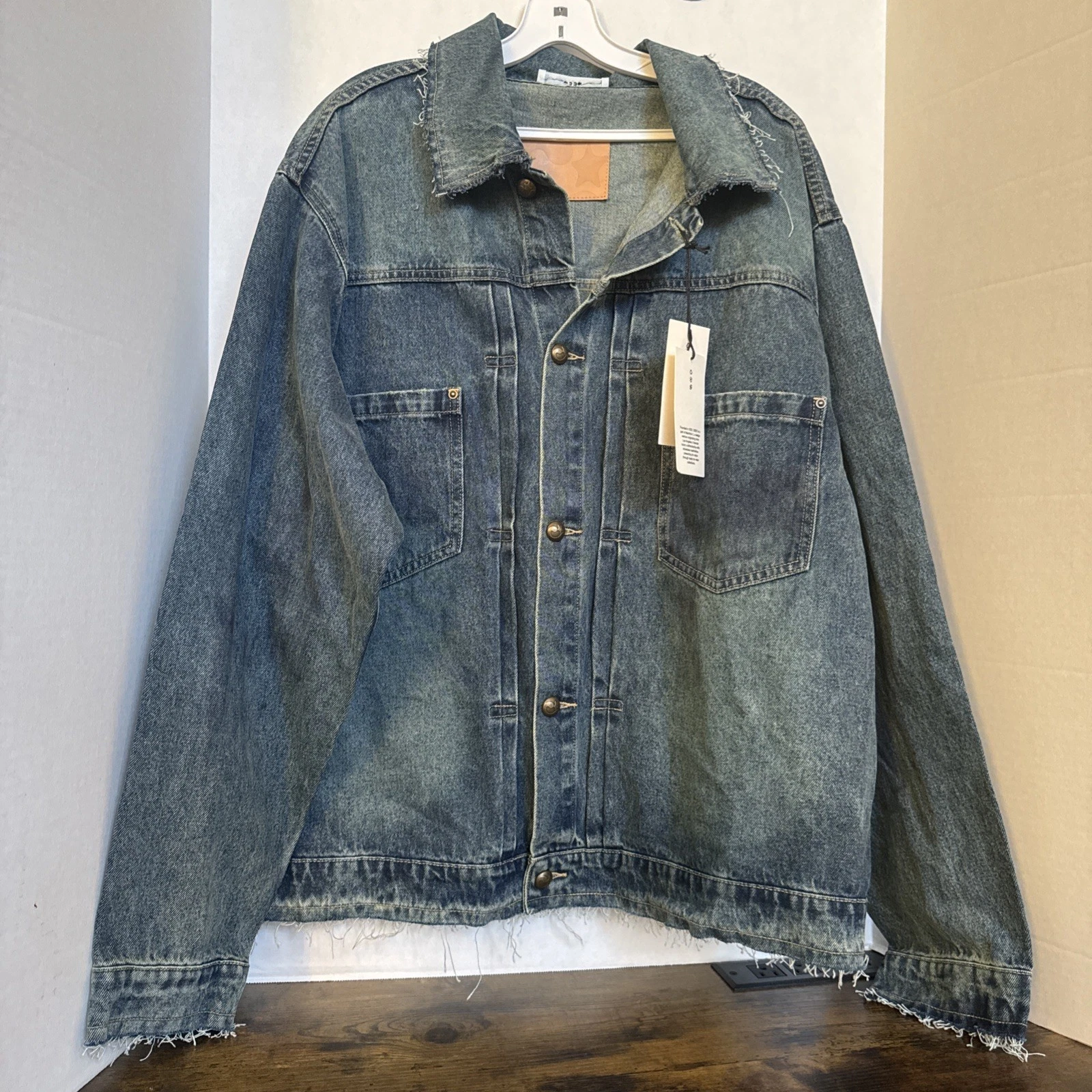 CEEC LA Streetwear Brand Men’s Dirty Wash Type II Denim Jacket NEW Size L image 2