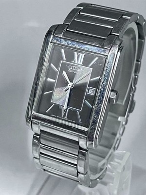 Citizen Eco-Drive E011-S045193 Black Square Solar Watch From Japan