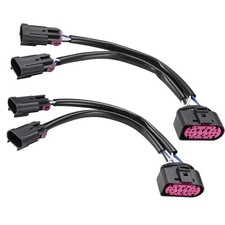 2Pcs Conversion Harnesses Quad Housing to Projector Headlight Fit for Ram